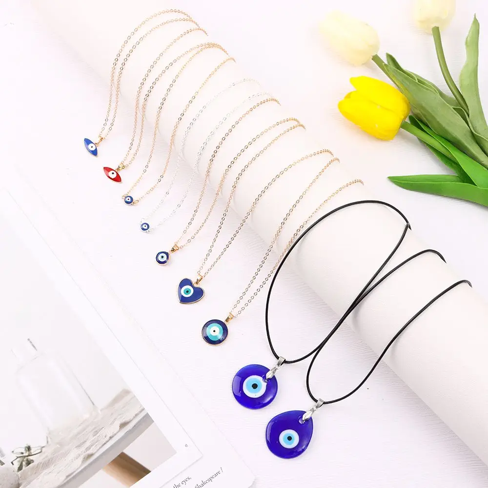 New Fashion Creative Evil Eye Pendant Necklace Choker Necklace Charm Amulet Gift for Women Men