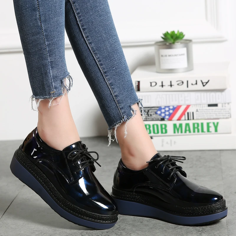 Женская обувь на платформе Zapatillas Mujer Элегантные повседневные кожаные туфли
