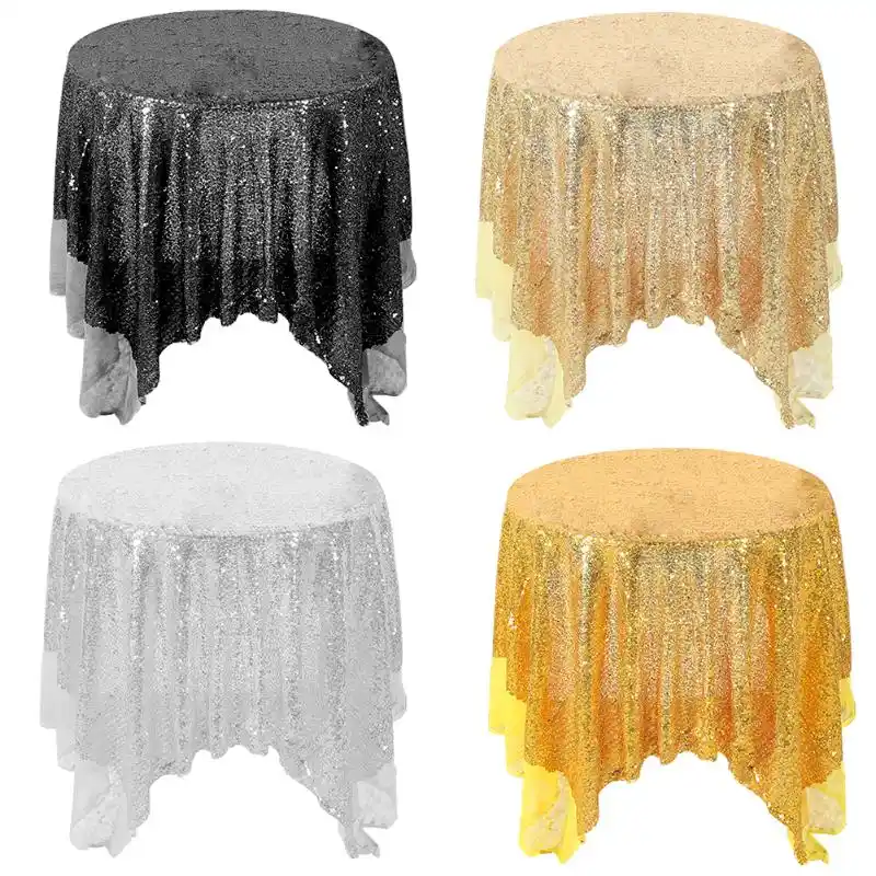 Table Cloth Square Sequin Tablecloth Round Table Runner Wedding Banquet Xmas Home Decor Round Rectangular Table Cloth Decoration Mats Pads Aliexpress