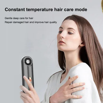 

Hair Dryer No Leaf Mini Wall-mounted Air Collecting DC Motor Unfoldable Handle Hot/cold Air