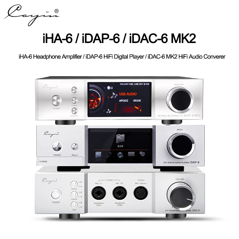 

Cayin iHA6 iDAP6 iDAC6 MKii Audio Decoder Full Balanced Desk Headphone HIFI Tube Amplifier AMPs Aluminum Enclosure Quloos 666SET