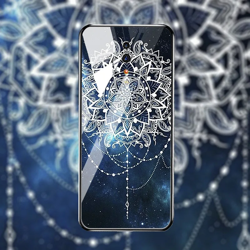 Роскошный чехол из закаленного стекла для телефона для OPPO reno z 2Z чехол s силиконовый чехол на заднюю панель для OPPO Reno Z 2 Чехлы бампер Капа