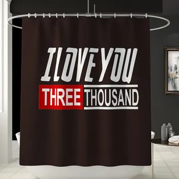

washable fabric shower curtain 4pcs sets with rug for bathroom letter printing bath screen cortinas de bano para navidad DW027