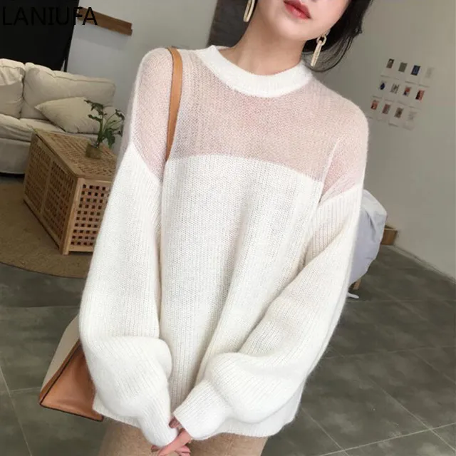 Fashion 2019 Autumn Women Sweater Knitted Long Sleeve O-Neck Sexy Slim Office Lady Casual Loose Sweaters Tops mujer P106 | Женская