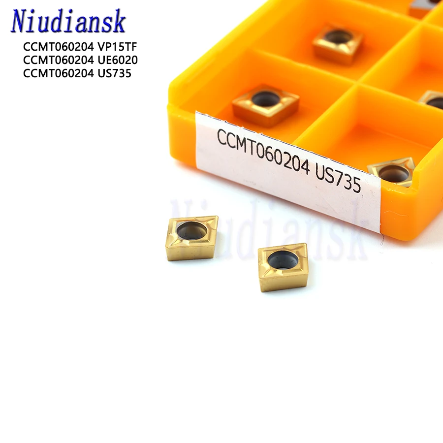 

10PCS Carbide insert CCMT060204 UE6020 VP15TF inner round milling tool CNC blade lathe tools CCMT 060204 turning insert tools