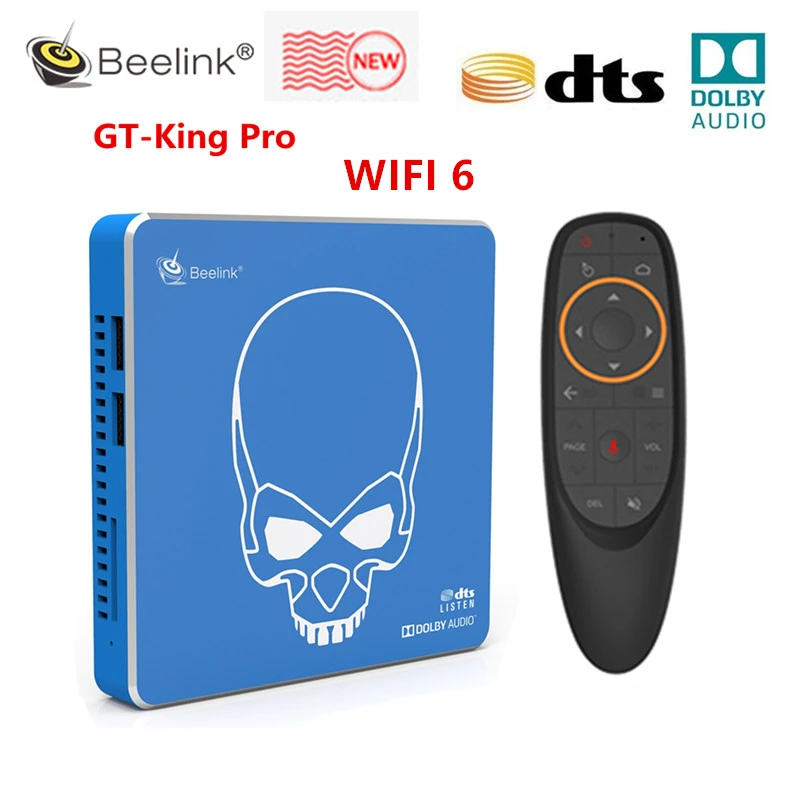 2021Beelink GT King Pro WI FI 6 Smart Tv Box Amlogic S922X H Android 9 0 DDR4 4 Гб 64 1000M LAN BT5.0 4K Dolby аудио DTS декодер