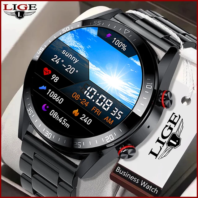 Reloj inteligente 2023 NFC para hombre, pantalla de 390x390, siempre  muestra la hora, llamada Bluetooth, música local, reloj inteligente para  hombre