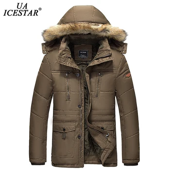 

UAICESTAR Brand Thicken Fleece Washed Cotton Winter Jacket Men Windproof Military Parkas High Quality Men Jacket L-5X