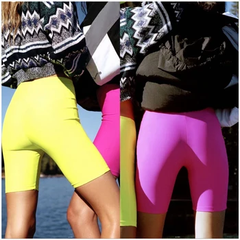 Simenual High waist fitness women cycling shorts sporty active wear push up bodybuilding biker shorts fashion slim short pants 4