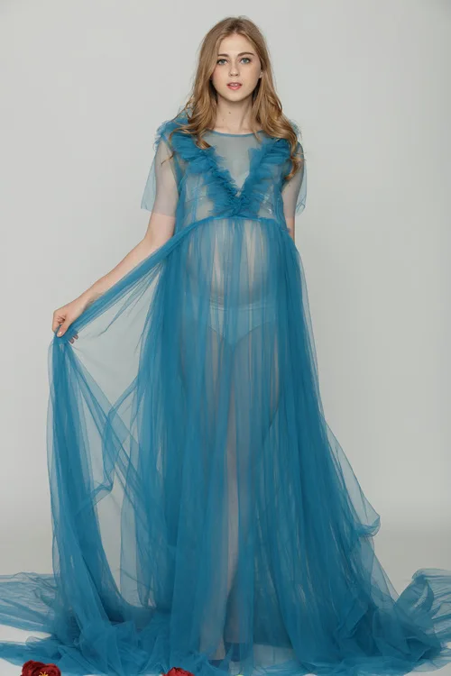 blue Одежда для беременных студийная фотография Одежда для беременных фото одежда длинный хвост - Цвет: blue