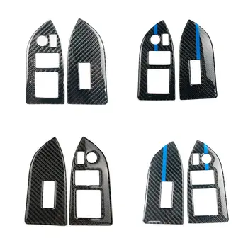 

Carbon Fiber Front Left Right Window Control Switch Panel Cover Trim Set Replacement For Toyota 86/BRZ