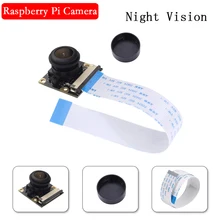 Raspberry Pi 3 камера ночного видения рыбий глаз 5MP OV5647 130 градусов фокусное расстояние регулируемая камера для Raspberry Pi 4 Модель B 3B Plus 3B
