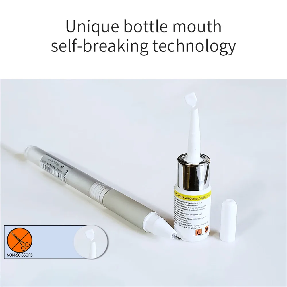 Car Glass Repair Fluid Cracked Glass Scratch Repair Kit for Car Auto Window Glass Crack Restore