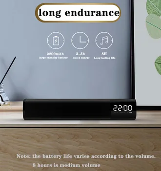 

10W Bluetooth 5.0 Soundbar Wireless Speaker Stereo Home Theater Hifi Column Surround USB Sound System desktop Sound Bar For PC