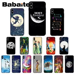 Мягкий силиконовый чехол для телефона Peter Pan Take me to neverland из ТПУ черного цвета для iphone X XS MAX 8 7plus 5S SE 6s XR 11pro max