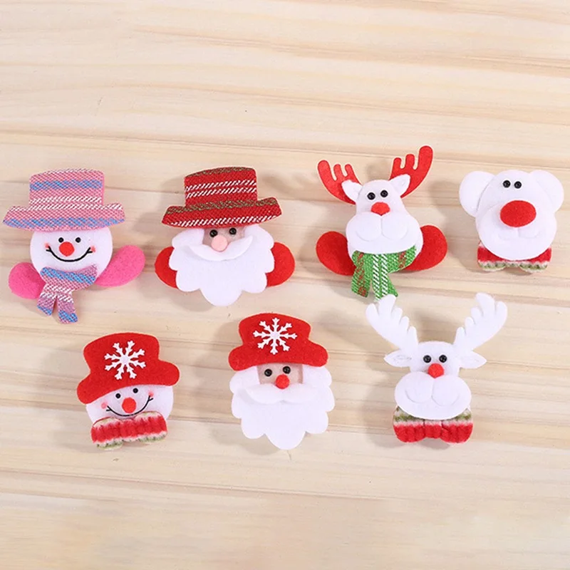8 видов значков Рождественский светящийся светодиодный штырь шпилька плюшевый