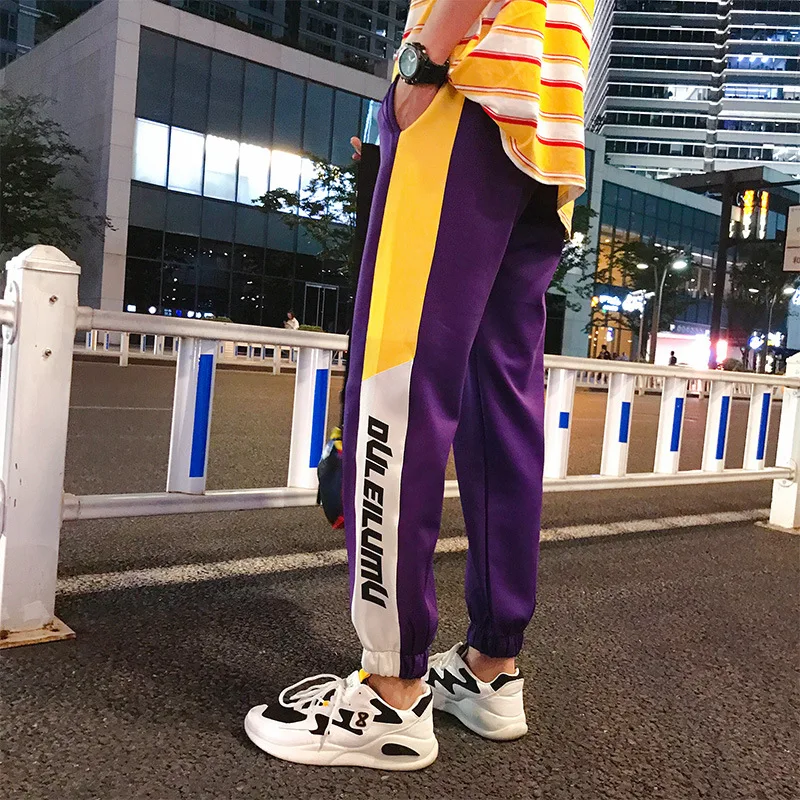 

MEN'S WEAR | 2018 Autumn Clothing New Style European And American Minimalist Contrast Color Stripes Men's Skinny Athletic Pants