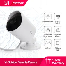 Yi wi fi câmera ao ar livre 2.4g sem fio de segurança ip cam resolução à prova dwaterproof água detecção movimento sistema vigilância segurança nuvem