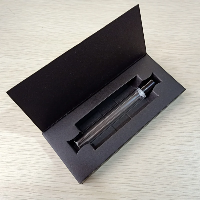 HH Black Steel ball 50 шт./лот упаковка бутылок духов коробка с рулоном на пустые косметические эфирные масла для путешествий со стальными шариковыми бутылками - Цвет: HH Black Steel ball