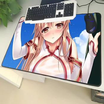 

XGZ Cartoon Temptation Large Size Mouse Pad Lock Side Sexy Big Chest Girl Shame Laptop PC Table Mat Rubber Universal Non-slip