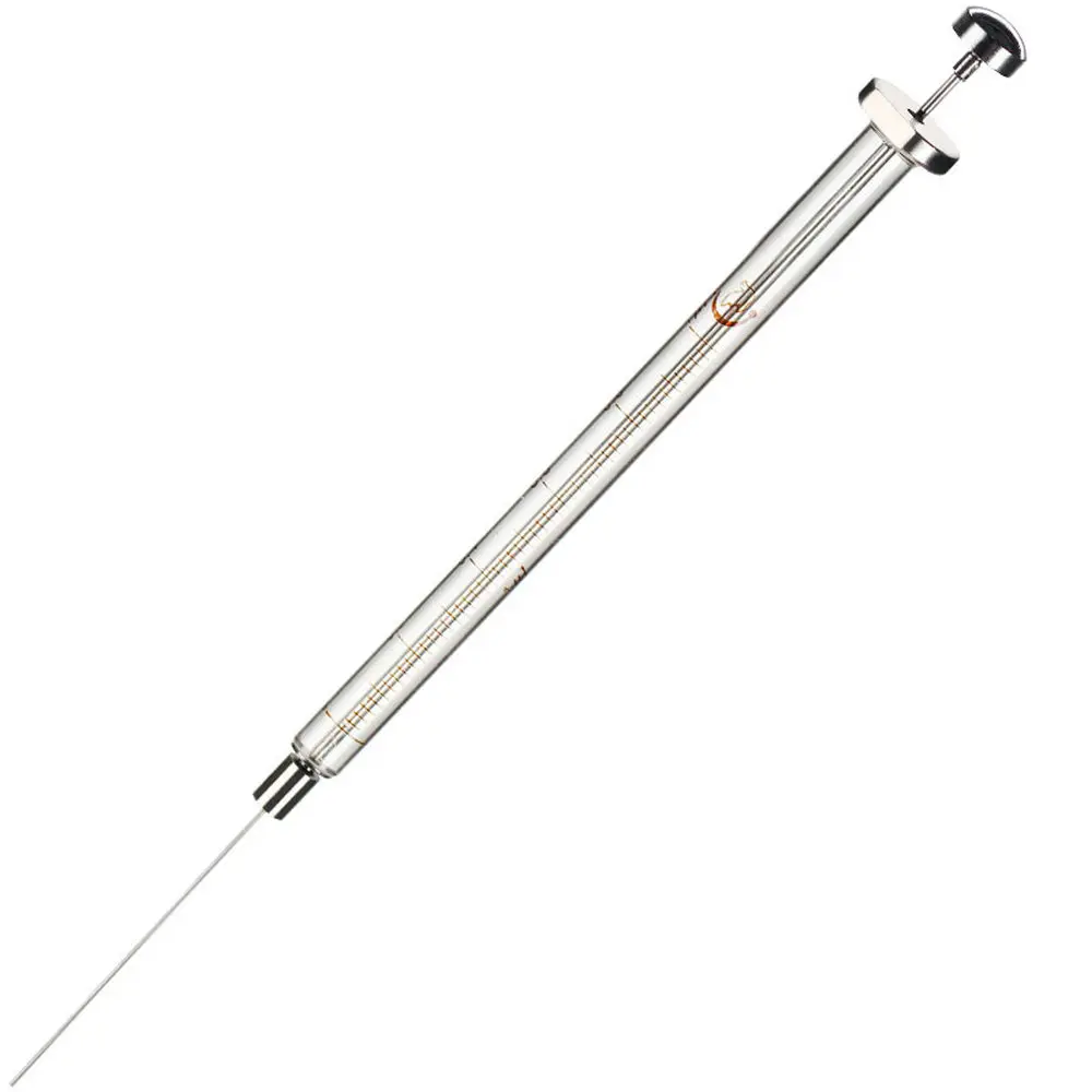 Microliter Syringe 1pcs lab 0.5ul to 1000ul liquid phase Microliter Syringes with flat head Laboratory chromatographic Microinjector
