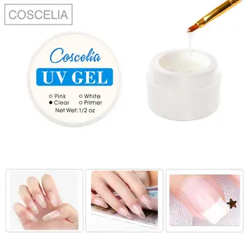 

UV Builder Gel Crystal Nails UV Gel For Nail Art Tips Nail Extension Gel Poly Gel Builder For Finger Extension Nail Forms French