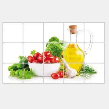 PVC Kitchen wall sticker Waterproof oil pollution prevention High temperature resistant Anti Lecythus Decoration Sticker 7545cm