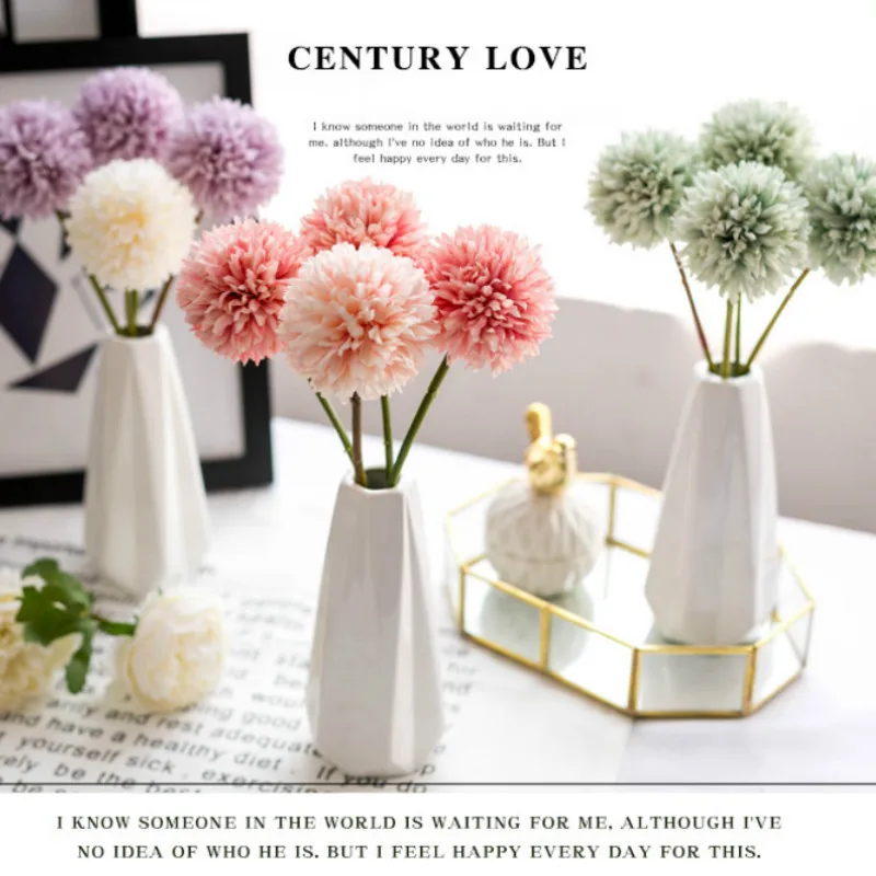 

Dandelion Flower Ball Simulation Silk Artificial Flowers DIY Wedding Party Table Decoration Bride Hold Bouquet Home Decor XHD-11