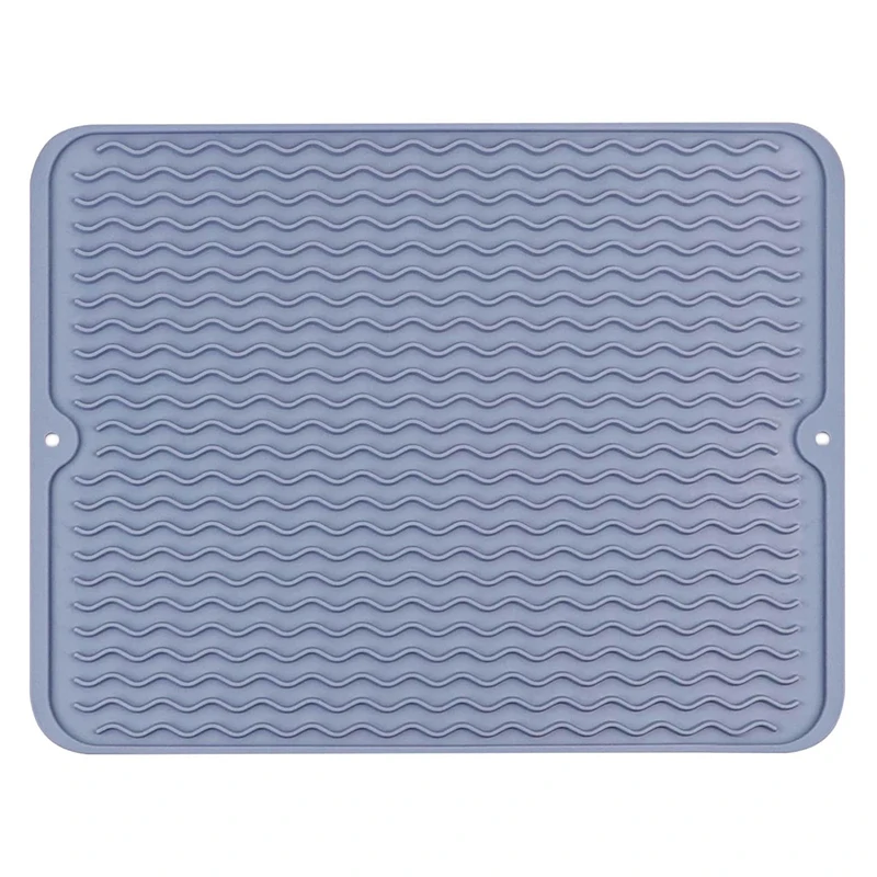 Tappetino Scolapiatti In Silicone Antiscivolo – Grigio, 40x30 Cm, Resistente Al Calore