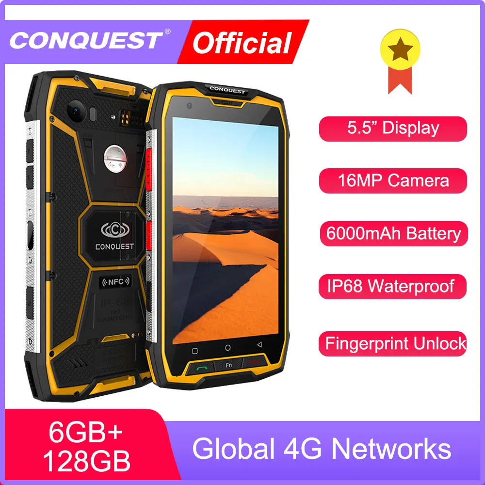 Conquest S9 IP68 водонепроницаемый прочный смартфон Android 7 1 5 дюймов FHD 2 6 ГГц