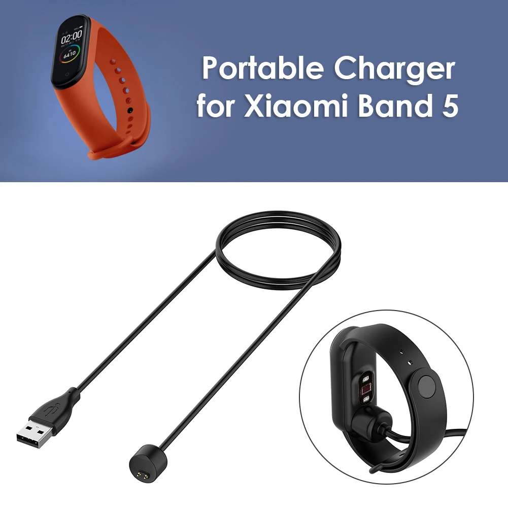 ALLOYSEED 50 см/20 дюймов Магнитный зарядный кабель для Xiaomi Mi Band 5 Смарт Браслет USB