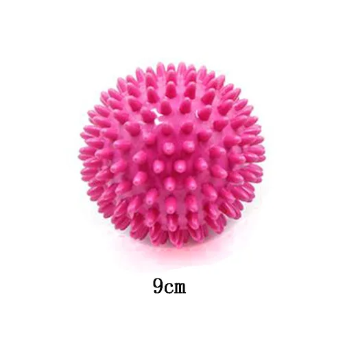 Массажный Ежик колючий мяч антистрессовые игрушки шарики для детей Детские триггер точка Спорт Фитнес сенсорные игрушки для детей с синдромом аутизма 7,5-9 см - Цвет: 9cm Pink
