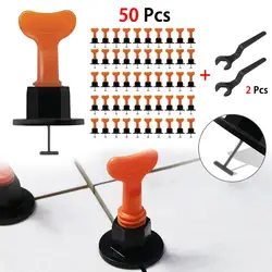 Dropship 50 pçs plana cerâmica piso parede ferramentas de construção telha reusável sistema nivelamento kittile kit sistema de nivelamento para telha