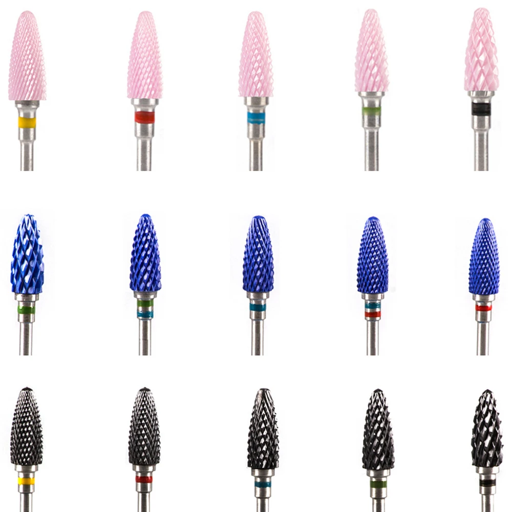 

Milling Cutter For Manicure Tools Colorful Ceramic Nail Drill Bit Electric Rotary Nail Pedicure Manicure Machine Accessories