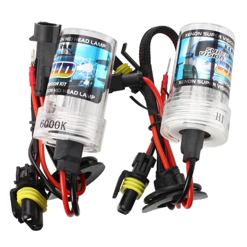 

2 X Car H1 Front Light Headlight White Xenon HID Bulb 35W 6000K