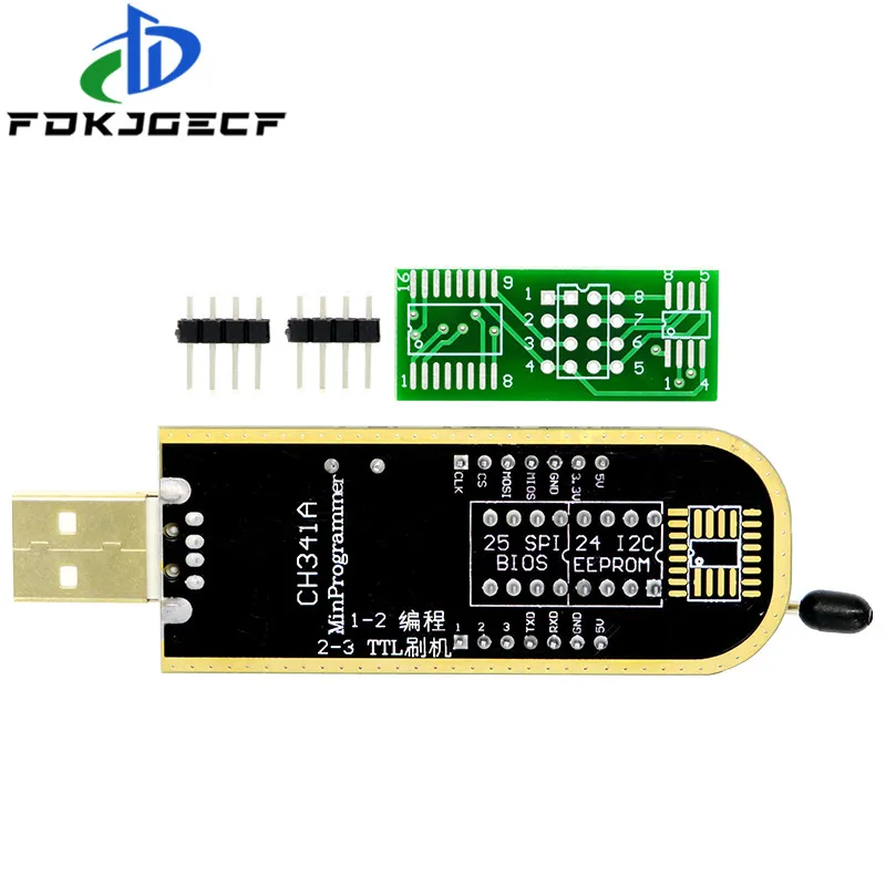 CH341A CH341 24 25 Series EEPROM Flash BIOS USB Programmer with Software /& Driver