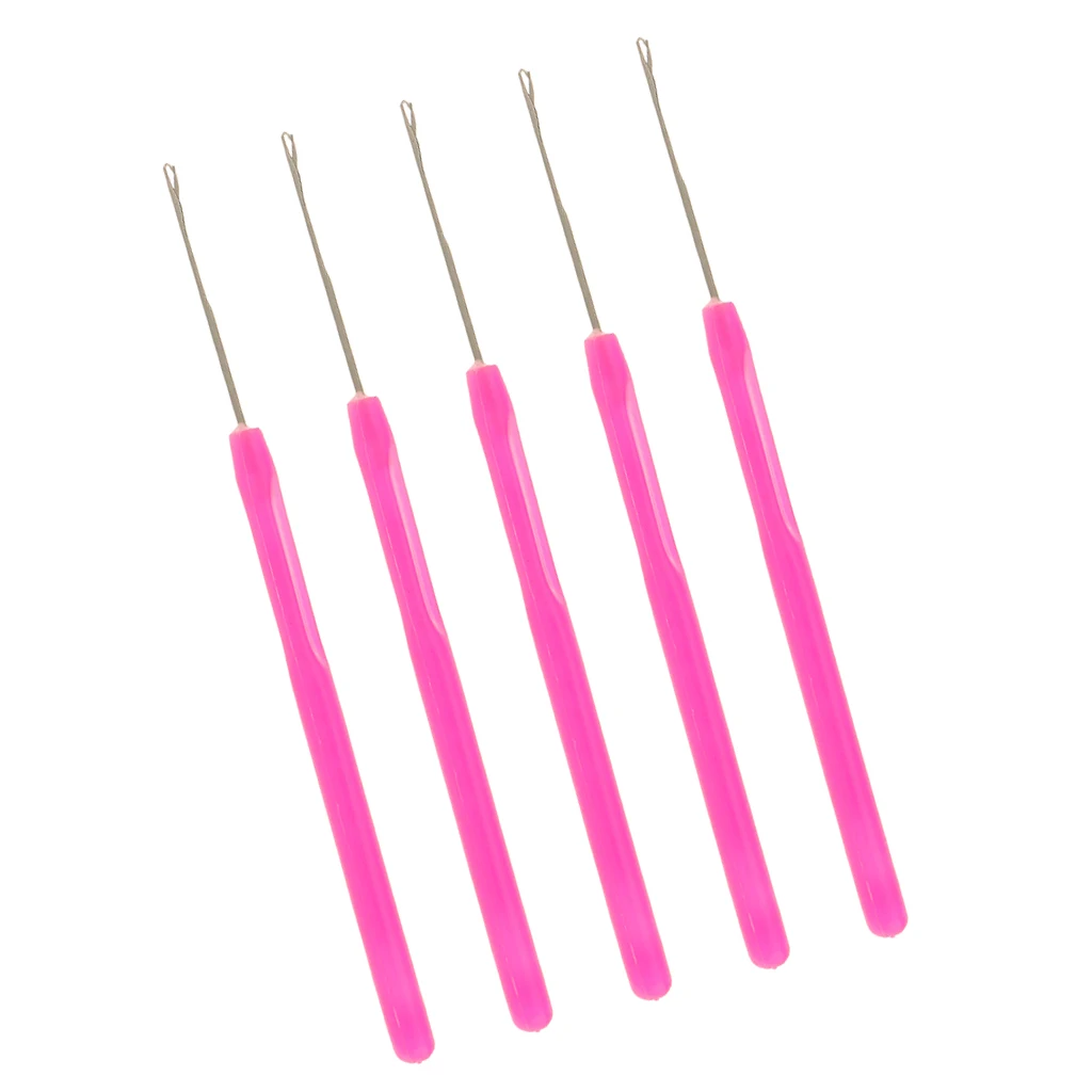 5pcs Plastic Pulling Hook Loop Needle Tools for Micro Ring Hair Extensions Pulling Needle Hair Extension Tools 5pcs Plastic Pulling Hook Loop Needle Tools for Micro Ring Hair Extensions Pulling Needle Hair Extension Tools