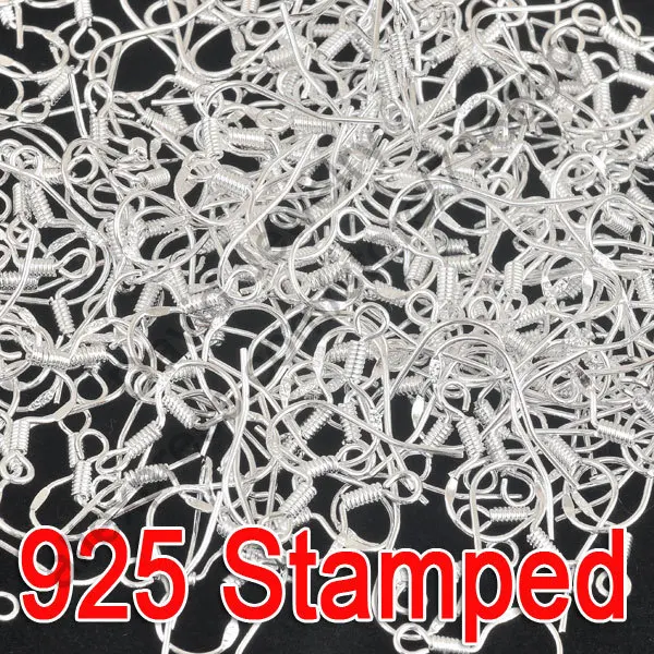 1000PCS Bulk Sale 925 Sterling Silver Earrings Making Components DIY Jewelry Findings 15mm French Hook fit Pearl Bead Crystal