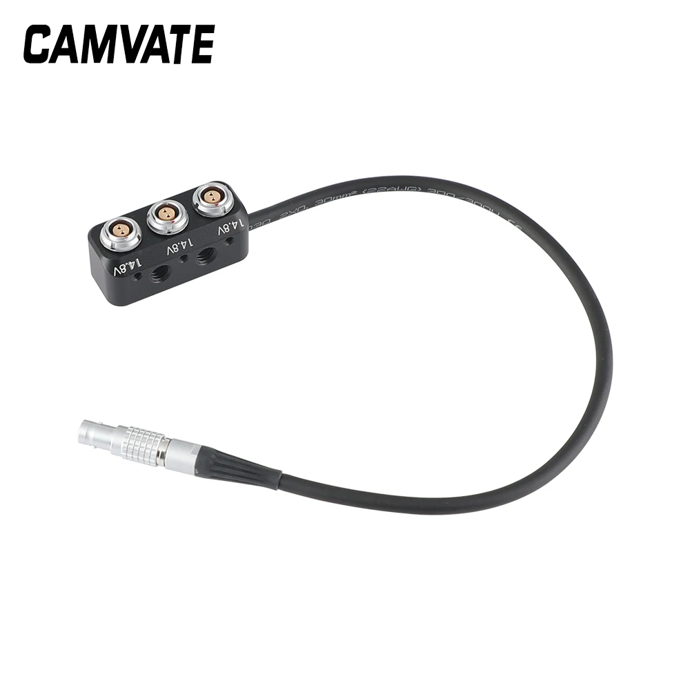 

CAMVATE 1 To 3 Power Splitter (0B 2pin) & 1/4"-20 Screw Threads Connect With Teradek /Paralinx /Cinegears /Ghost Eye Accessories