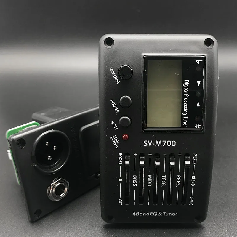 SV M700 4 акустической гитары эквалайзер с тюнер и микрофон гитарный звукосниматель