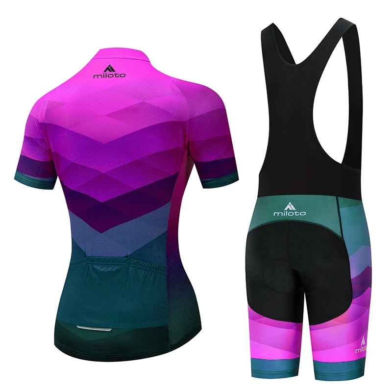 Cycling Jersey Sets Women Triathlon Short Sleeve Skinsuit Maillot Bicycle Clothing Bike Shirts