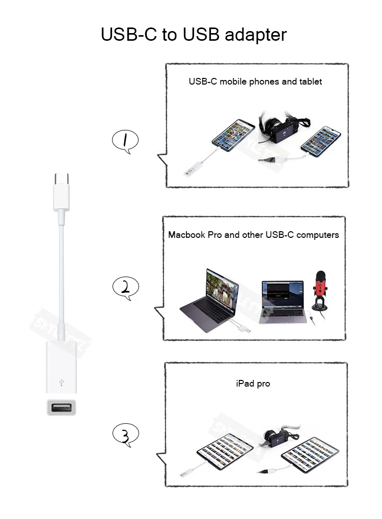 OTG USB C конвертер USB SLR Аксессуары для камеры USB флэш-накопитель конвертер для Xiaomi 9 huawei P30 iPad Macbook Pro