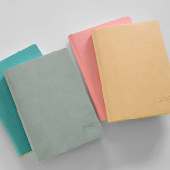 

2020 Solid color planner Notebook A5 Calendar Agenda Diary Two days one page stationery Efficiency manual Daily Plan Notepad