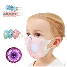 1Pcs PM 2,5 Kinder Vlies Maske Atemwege Ventil Cartoon Panda Verdicken Smog Maske Warm Staub Maske Passt 1 -10 jahre Purge Maske(China)