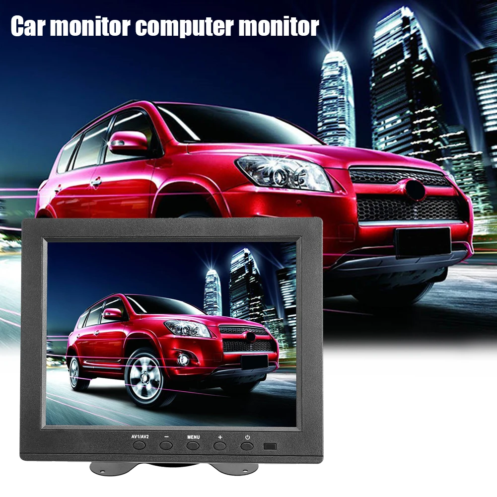 Car BNC Parking Security HDMI Input Video Audio Accessories Rearview For PC Computer LCD Monitor TFT Interior HD Portable 8 Inch