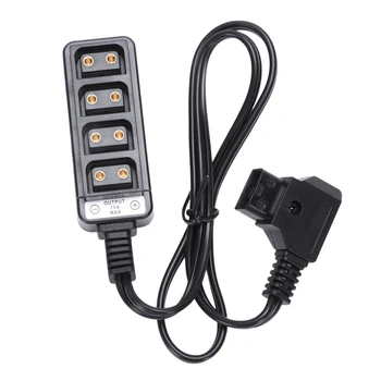 

Male D-Tap Power Tap to 4 Female D-Tap P-Tap Hub Adapter for Photography Power