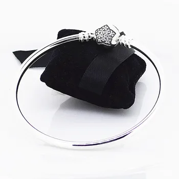 

Round Clasp Bangle Silver 925 Sterling Jewelry Star Moments Bangles fit Charm Beads DIY for Women Gift free shipping B008