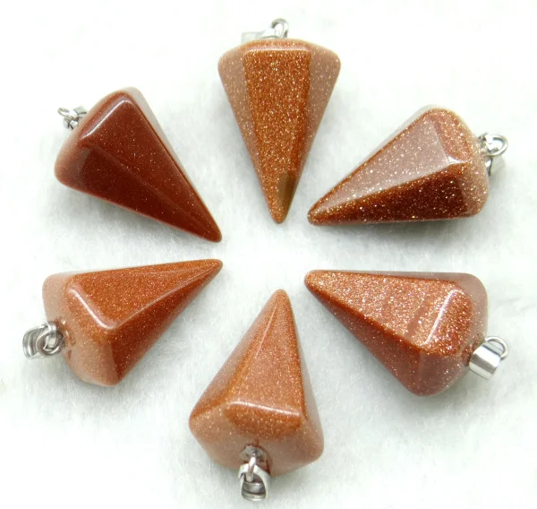 Natural Stone Turquoises Opal Quartz crystal tiger eye lapis charms Pendant For DIY jewelry making Necklace Accessories12pcs - Окраска металла: NO.4