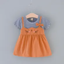 Платья с короткими рукавами и бантом для новорожденных девочек; платья в полоску с оборками в стиле пэчворк; милые платья с черным бантом; цвет желтый; vetement beb fille;# Y2