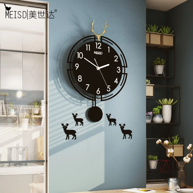 Качественные акриловые настенные часы MEISD бесшумные кварцевые скандинавского